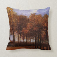 Vintage oil painting - Autumn Landscape Pillows