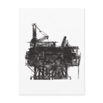 Vintage Oil Rig Post Card