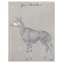 Vintage Okapi Personalized Letterhead