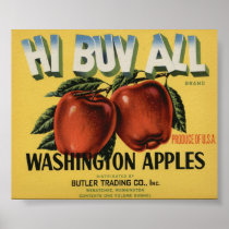 Vintage Old Apple Fruit Crate Labels Posters