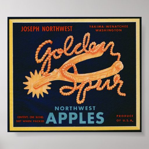 Vintage Old Apple Fruit Crate Labels Posters
