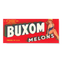 Vintage Old Buxom Melons Crate Labels Ad Pinup posters