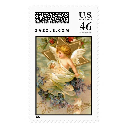 Vintage old fashioned cherubic angel stamps