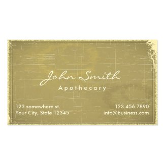 Vintage Old Paper Apothecary Business Card