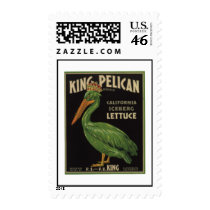 Vintage Old Retro Crate Product Goods Label Veggie Postage Stamp