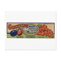 Vintage Old Retro Crate Product Goods Labels Grape Postcard