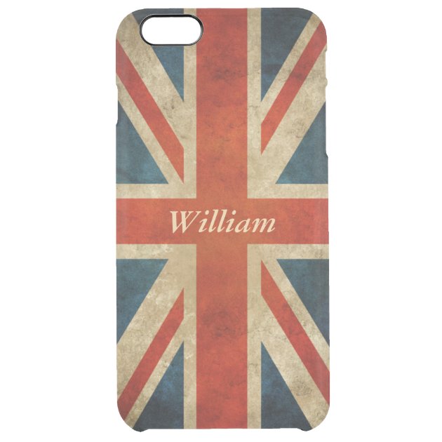Vintage Old UK Flag - Great Britain Union Jack Uncommon Clearlyâ„¢ Deflector iPhone 6 Plus Case
