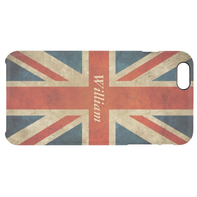 Vintage Old UK Flag - Great Britain Union Jack Uncommon Clearlyâ„¢ Deflector iPhone 6 Plus Case-5