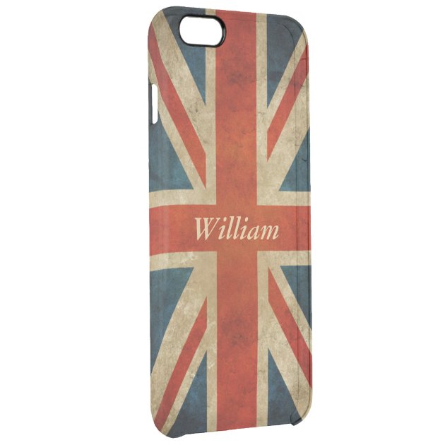 Vintage Old UK Flag - Great Britain Union Jack Uncommon Clearlyâ„¢ Deflector iPhone 6 Plus Case-2