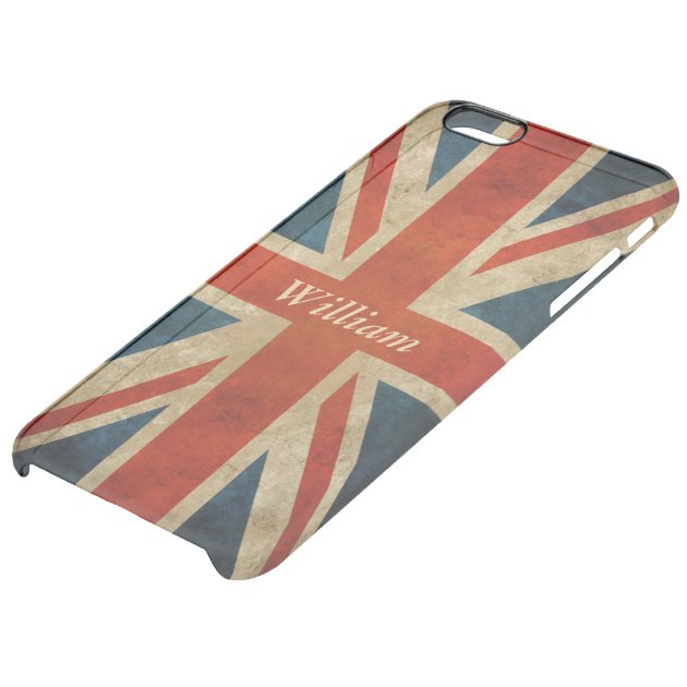 Vintage Old UK Flag - Great Britain Union Jack Uncommon Clearlyâ„¢ Deflector iPhone 6 Plus Case-4