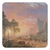 Vintage Old West Cowboys Wagon Train Stickers