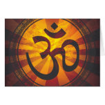 Vintage Om Symbol Print Card