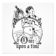 Vintage Once Upon a Time Apparel, Decor, and Gifts Custom Invitations