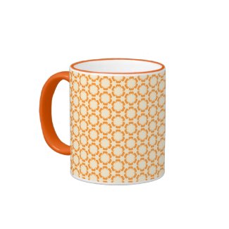 Vintage Orange Floral Mug zazzle_mug