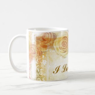Vintage Orange Roses Mug mug