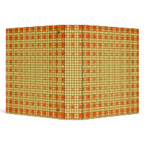 Vintage Orange, Yellow Techno Dots Pattern Binders