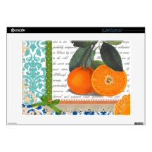 Vintage Oranges Collage Decals For 15" Laptops