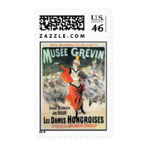 Vintage Orchestra Performance Ad Postage Stamp stamps