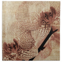 Vintage orchid design napkins