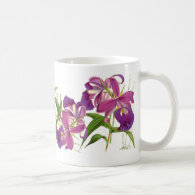 Vintage Orchid Flowers Mug