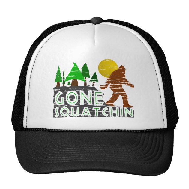 Vintage Original Gone Squatchin Design Hat-0