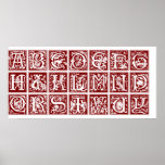 Vintage Ornamental Alphabet - Print