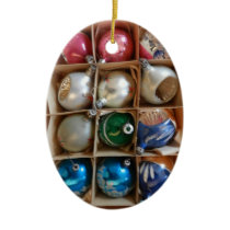 Vintage Ornaments Christmas Photo Pink Silver Blue