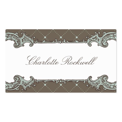 Vintage Ornate Frame Calling Card Business Cards (back side)