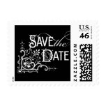 Vintage Ornate - Save the Date - Black Postage