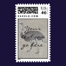 Vintage Ostrich stamps