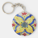 Vintage Ottoman tile Key Chains