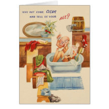 Vintage Over the Hill Birthday Greeting Card