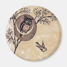 Vintage Owl Magnet