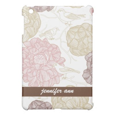 Vintage Painted Flowers and Birds iPad Mini Cases