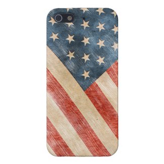 Vintage Painted Look American Flag iPhone 5 Cases