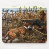 vintage painted retrievers wth hunter mouse pad