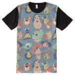 Vintage Painted Toy Story Characters All-Over Print T-shirt