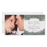 Vintage Paisley Peacock Colors Save The Date Photo Customized Photo Card
