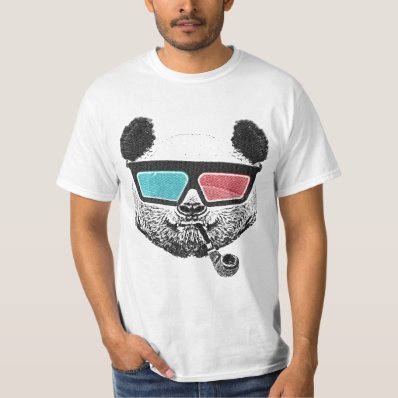 Vintage panda 3-D glasses Tee Shirt