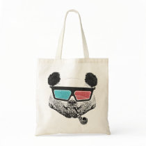 Vintage panda 3D glasses Bags
