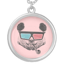 panda, crazy, 3D, fun, funny, 80 &#39; S, colors, very Nice, Nice, beautiful, bear, flash, pipe, 3D-glasses, glasses, animal, hope, created, strange graphs, photographs, Necklace with custom graphic design