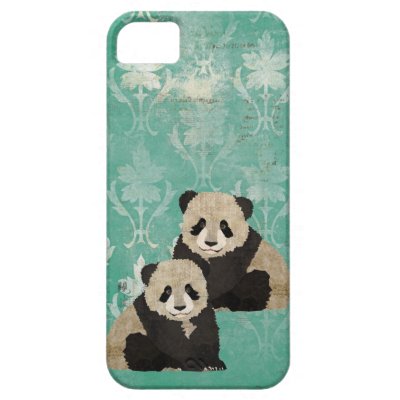 Vintage Panda Bears iPhone Case Iphone 5 Cases