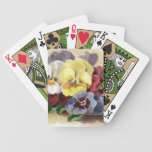 Vintage Pansies Playing Cards