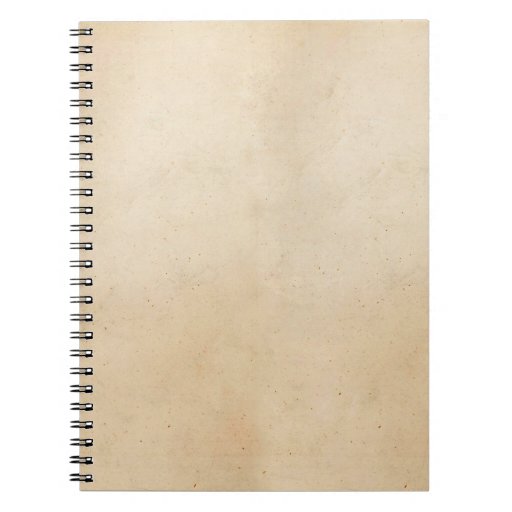 Vintage Paper Antique Parchment Template Blank Spiral Notebooks Zazzle