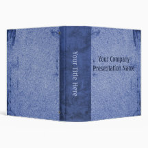 Vintage Paper Business Blue 3 Ring Binders
