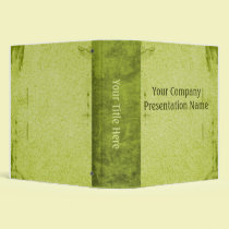 Vintage Paper Business Green binders