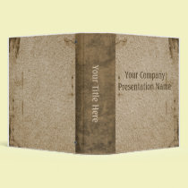 Vintage Paper Business Tan binders