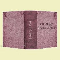 Vintage Paper Business Wine Red binders