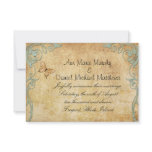 Vintage Paper Butterfly Wedding Announcement