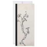 vintage paper flower bookmark full color rack card
